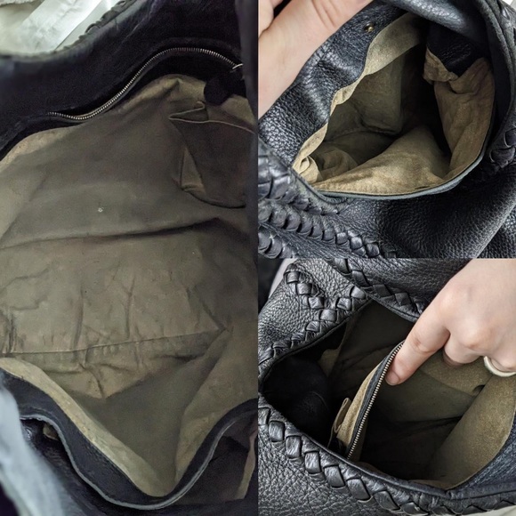 Authentic 2010 Bottega Veneta Large Intrecciato Cervo Hobo in black leather - Picture 3 of 8